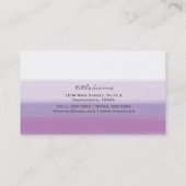 Lavendel Lila Watercolor Moderne Visitenkarten Visitenkarte (Rückseite)