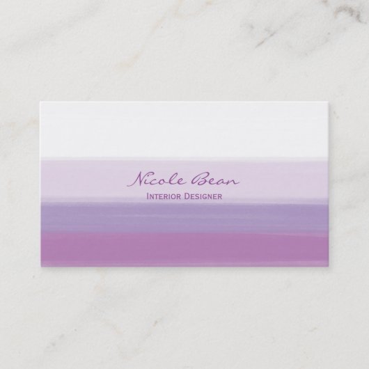 Lavendel Lila Watercolor Moderne Visitenkarten Visitenkarte (Vorderseite)