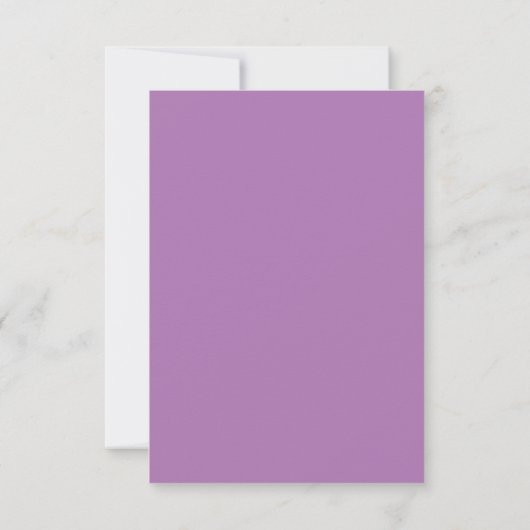 Lavendel Lila & weiß Minimalistisch modern Save The Date (Rückseite)