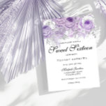 Lavendel Lila Weiße Silberne Blume Sweet 16 Einladung<br><div class="desc">Lavendel Lila Weiß Silber Blume Sweet 16 Party Einladung Siehe Matching Kollektion in Nest und Nest Store</div>