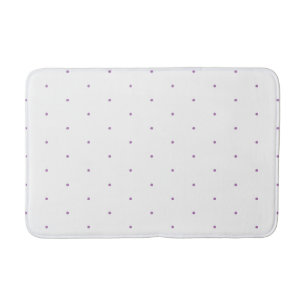 Lavendel lila, weißes Polka-Dottern-Muster Badematte