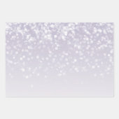 Lavendel Lila White Bokeh Confetti Geschenkpapier Set (Vorderseite 3)