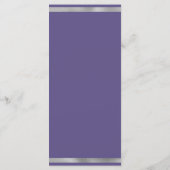 Lavendel lila Wildblume Frühjahrsmenü Programm (Rückseite)