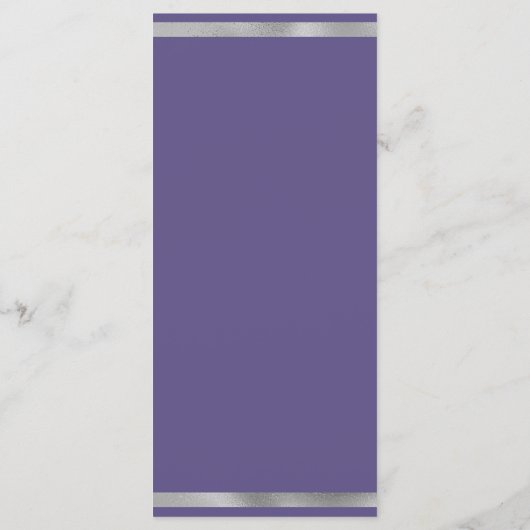 Lavendel lila Wildblume Frühjahrsmenü Programm (Rückseite)