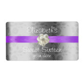 Lavendel/Lilac Hochzeitswine/Wasser Flaschenetiket (Vorne)