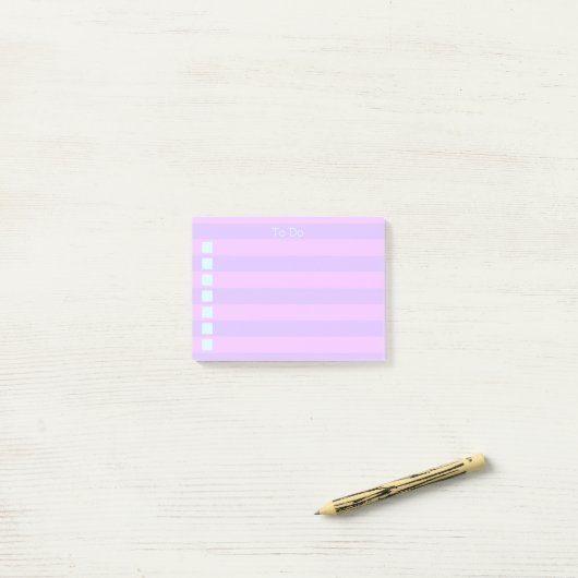 Lavendel Lilac Strichen zu tun Post-it Klebezettel (Auf Schreibtisch)