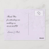 Lavendel Lilac Vintage Vogelkäfigvögel Hochzeit Postkarte (Rückseite)