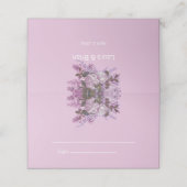 Lavendel, Lilacs, Rose, Hochzeit Platzkarte (Außenseite Aufgefaltet)