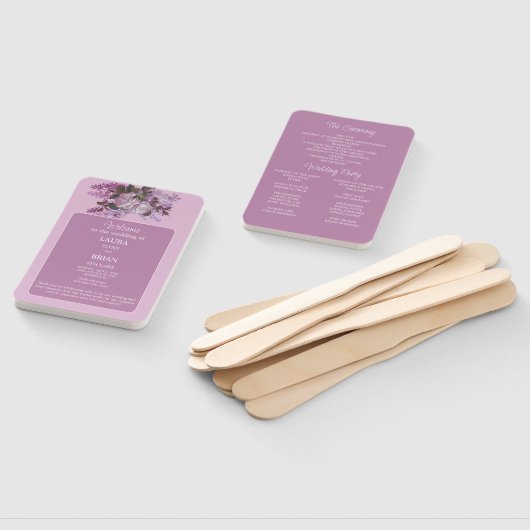 Lavendel, Lilacs, Rose, Hochzeitshandschuh Fächer (Non-assembled)