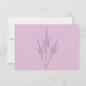 Lavendel, Lilacs, Rose, RSVP-Hochzeitkarte Einladung (Rückseite)