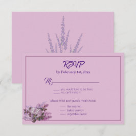 Lavendel, Lilacs, Rose, RSVP-Hochzeitkarte Einladung