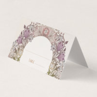 Lavendel-Lilien-Namenskarten Hochzeitstisch Vintag