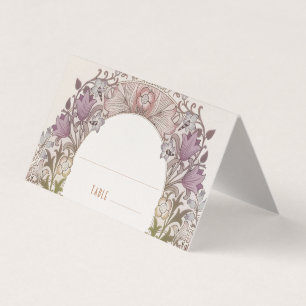 Lavendel-Lilien-Namenskarten Hochzeitstisch Vintag