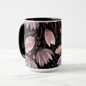 Lavendel-Lotus-Blumen-Tasse Tasse (Vorderseite Links)