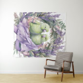 Lavendel Lovebirds Kunst Wandteppich (Beispiel (Horizontal))