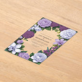 Lavendel, Malven- und Pflaumenfarbene Hochzeit mit Acryleinladungen (Ablage )