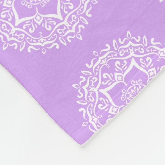 Lavendel Mandala Fleecedecke (Ecke)
