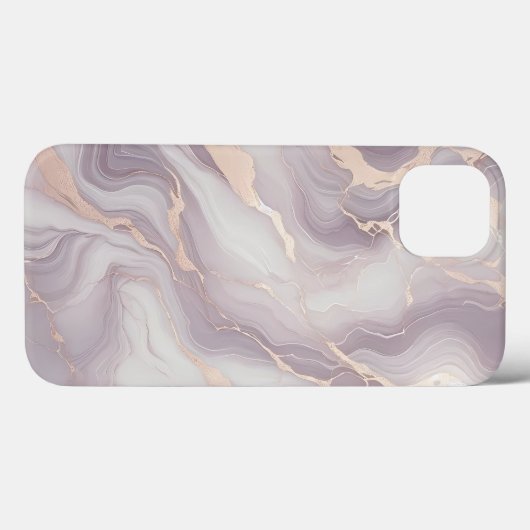 Lavendel Marble iPhone 13 Fall mit Silver Veins Case-Mate iPhone Hülle (Rückseite (Horizontal))
