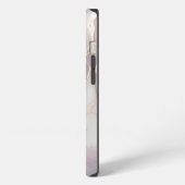 Lavendel Marble iPhone 13 Fall mit Silver Veins Hülle (Linke Seite)