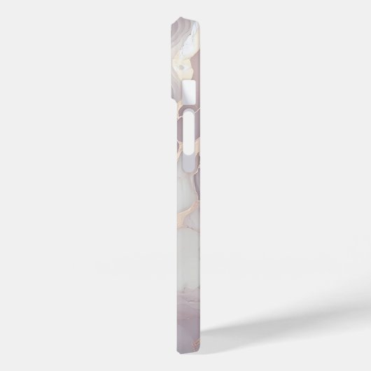 Lavendel Marble iPhone 14 Fall mit Silver Veins Case-Mate iPhone Hülle (Rückseite / Links)