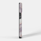 Lavendel Marble iPhone 14 Fall mit Silver Veins Hülle (Rechte Seite)