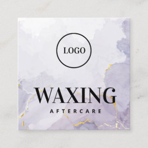 Lavendel-Marmor-Gold-Wachs-Nachbehandlungsleitfade Quadratische Visitenkarte