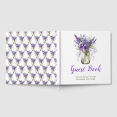 Lavendel-Mason-Glas-Brautabschied Gästebuch (Voll)