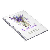 Lavendel-Mason-Glas-Geburtstagsfeier-Gästebuch Notizblock (Rechte Seite)