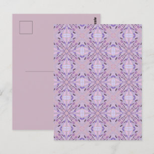 Lavendel Mauve Rosa Lila Geometrische Abstrakte Ku Postkarte