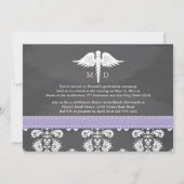 LAVENDEL-MEDIZINISCHE SCHULAbschluss-TAFEL Einladung (Rückseite)