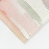 Lavendel-Melon-Rosa-Weiß-Gestreift Geburtstag Fleecedecke (Ecke)