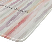Lavendel-Melon-Rosa-Weiß-Gestreift Schneidebrett (Ecke)