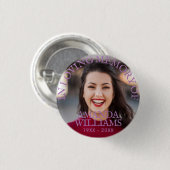 Lavendel | Memorial zum Personalisierten Foto Button (Vorne & Hinten)