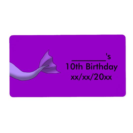 Lavendel Mermaid Schwanz Wein oder Wasser Flasche (Vorne)