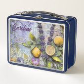 Lavendel Metall Brotdose (Vorderseite)