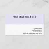 Lavendel-Minimalistisches modernes berufliches Visitenkarte (Rückseite)