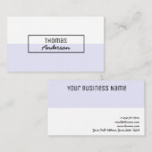 Lavendel-Minimalistisches modernes berufliches Visitenkarte (Vorne/Hinten)