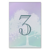 Lavendel-Minze-Tischnummer (Eichenbaum) Tischnummer (Vorderseite)