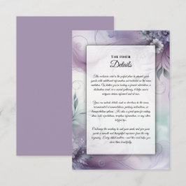 Lavendel-Mist und Wasserfarbenflüster Begleitkarte