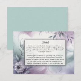 Lavendel-Mist und Wasserfarbenflüster Begleitkarte