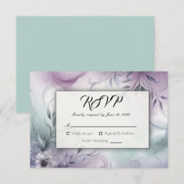 Lavendel-Mist und Wasserfarbenflüster RSVP Karte