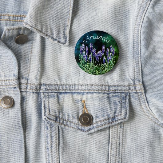 Lavendel mit Aquarellfarben bemalt Button (Beispiel)