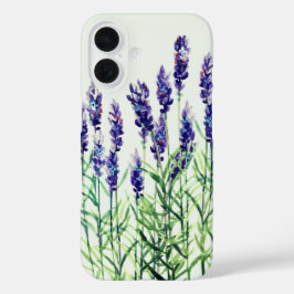 Lavendel mit Aquarellfarben bemalt iPhone 16 Hülle