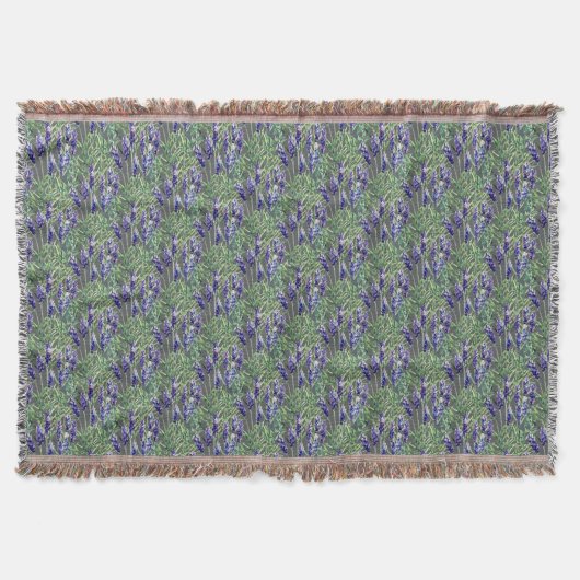 Lavendel mit Aquarellfarben bemalt Decke (Vorderseite)