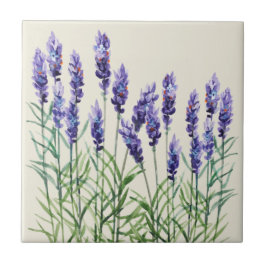 Lavendel mit Aquarellziegel Keramik Fliese