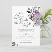 Lavendel mit Bridal-Dusche Einladung (Stehend Vorderseite)