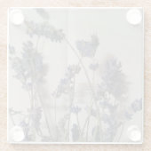 Lavendel mit Drehung Glasuntersetzer (Rückseite)