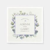 Lavendel mit Eukalyptus Greenerity Wedding Paper Serviette (Vorderseite)