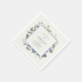 Lavendel mit Eukalyptus Greenerity Wedding Paper Serviette (Ecke)