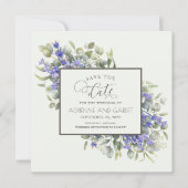 Lavendel mit Eukalyptus Wedding Save The Date (Vorderseite)